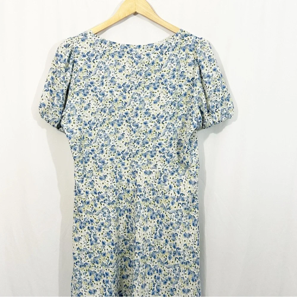 Floret Studios Floral Short Sleeve Puff Sleeve Dress - Picture 6 of 10
